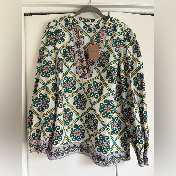Boden Tops - Boden Boho Chic Patterned Blouse NWT